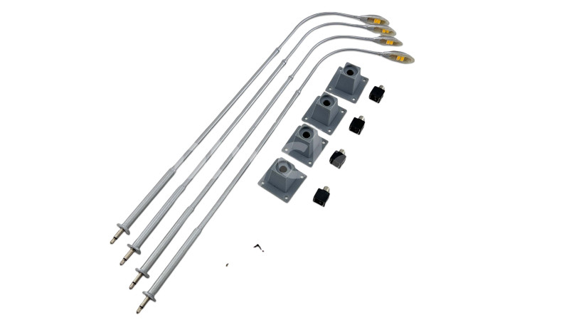 Pack 4 Farolas color plata 1/32