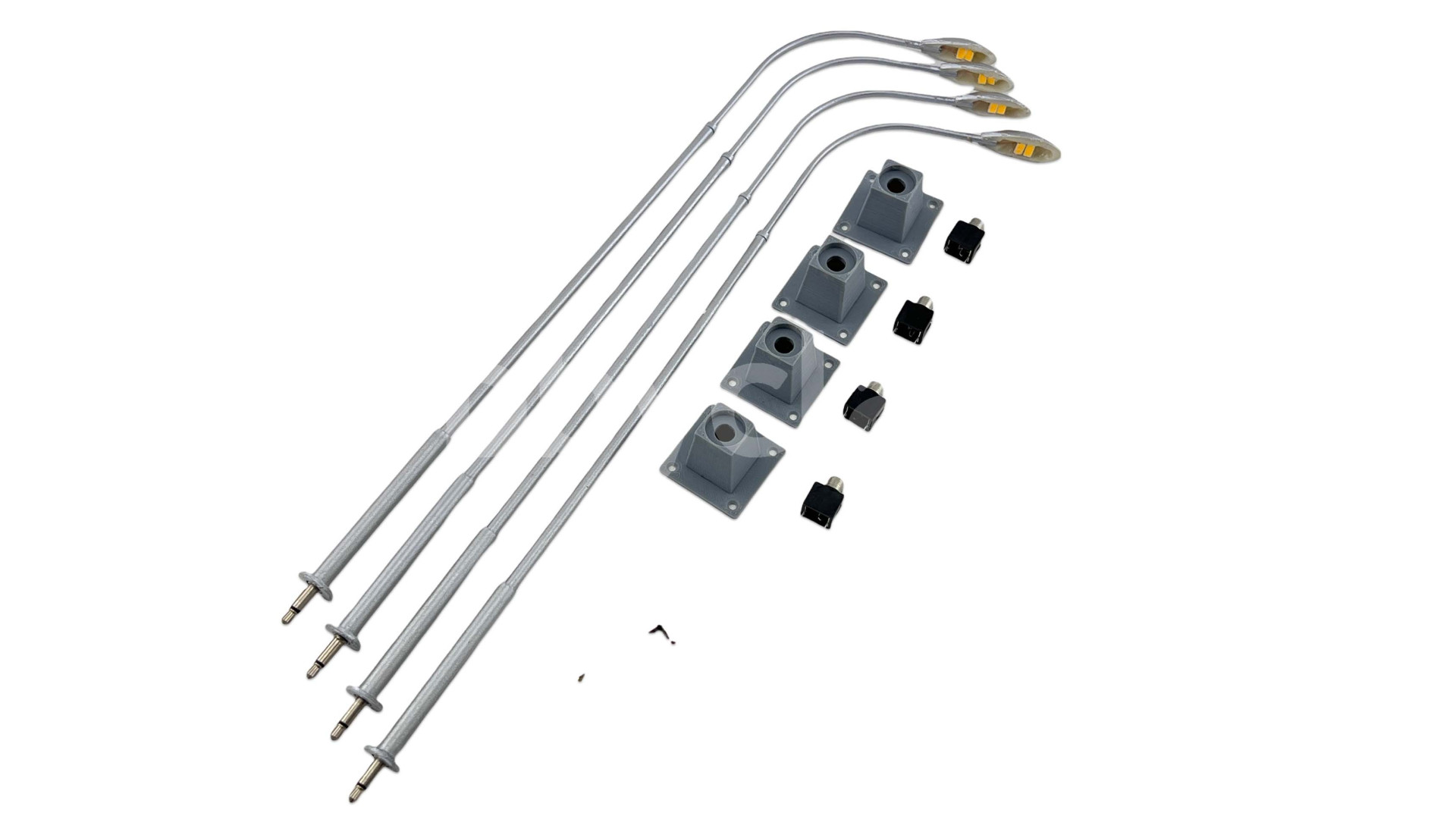 Pack 4 Farolas color plata 1/32