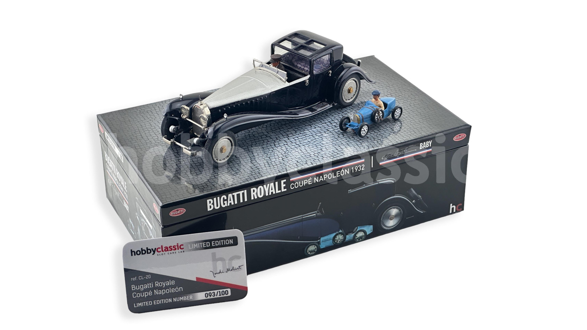 Bugatti Royale Coupé & Baby Bugatti - Petrol Blue & Silver - n91/100